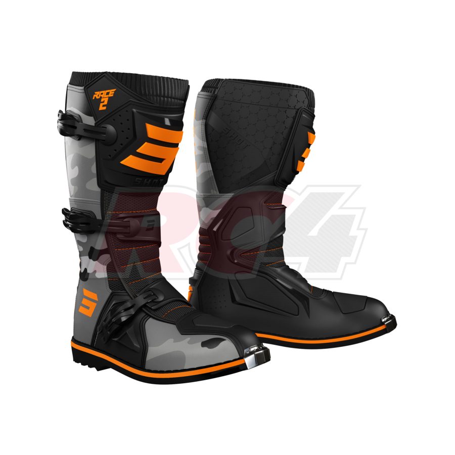 Botas Shot Race 2 Camo Neon Orange