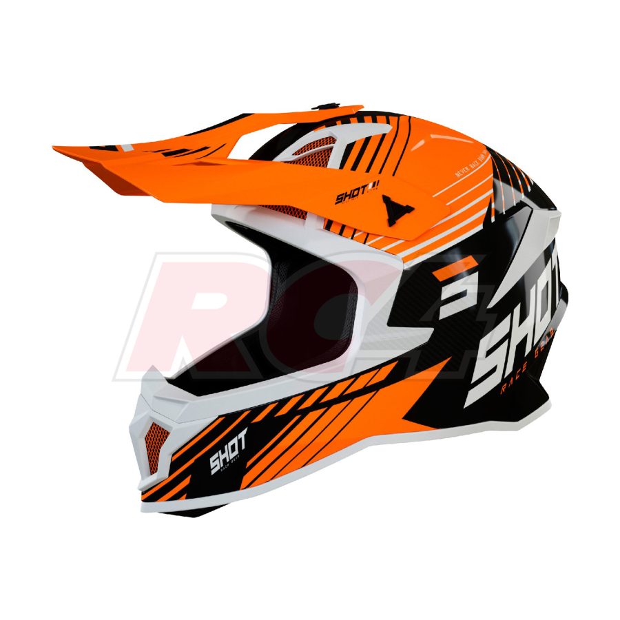 Capacete Shot Lite Fury Black Neon Orange