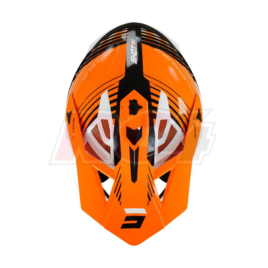 Capacete Shot Lite Fury Black Neon Orange