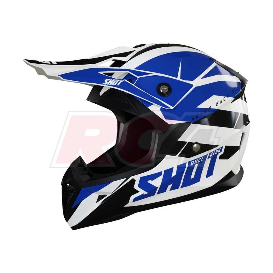 Capacete Shot Pulse Revenge White Blue Black