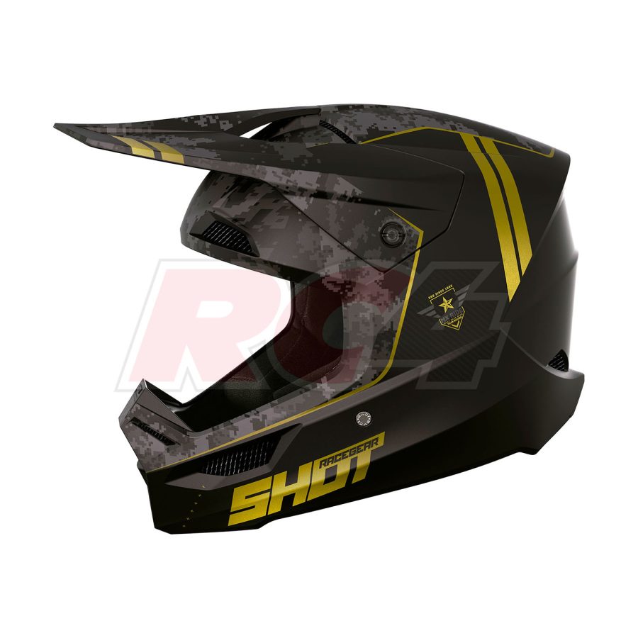 Capacete Shot Furious Army Gold Matt