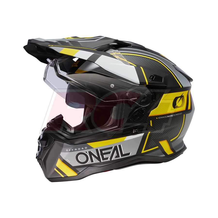 Capacete ONeal D-SRS Square V. 23 Black / Gray / Neon Yellow