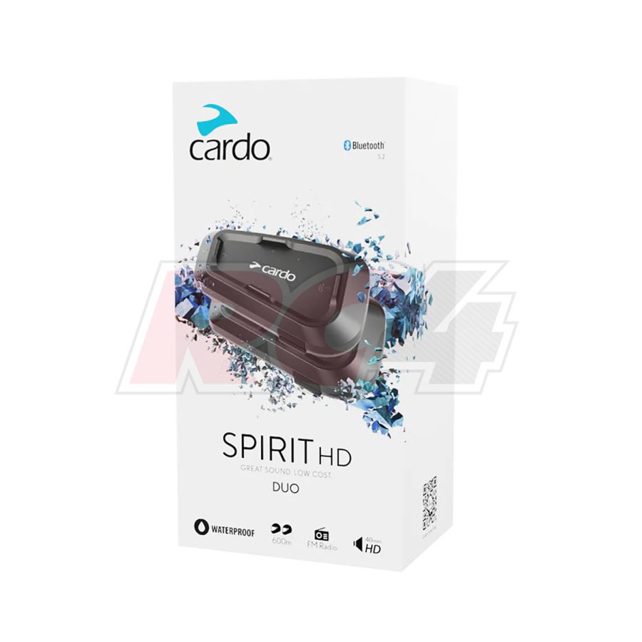 kit intercomunicador bluetooth cardo spirit hd duo