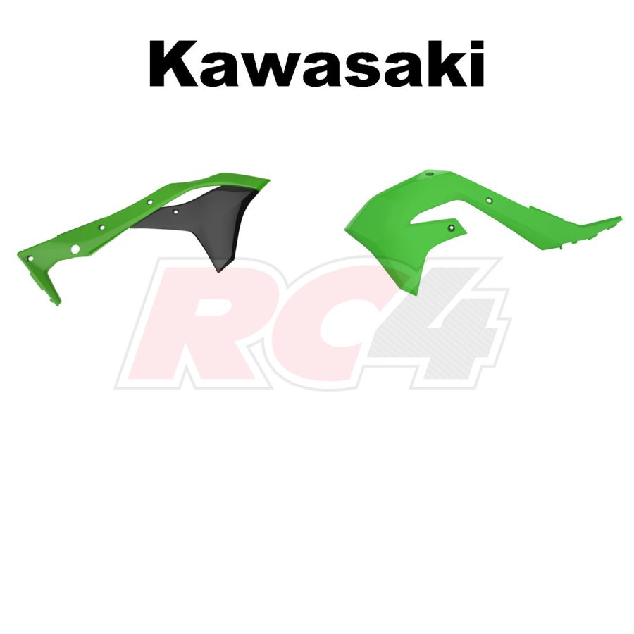 plástico lateral de radiador polisport kawasaki